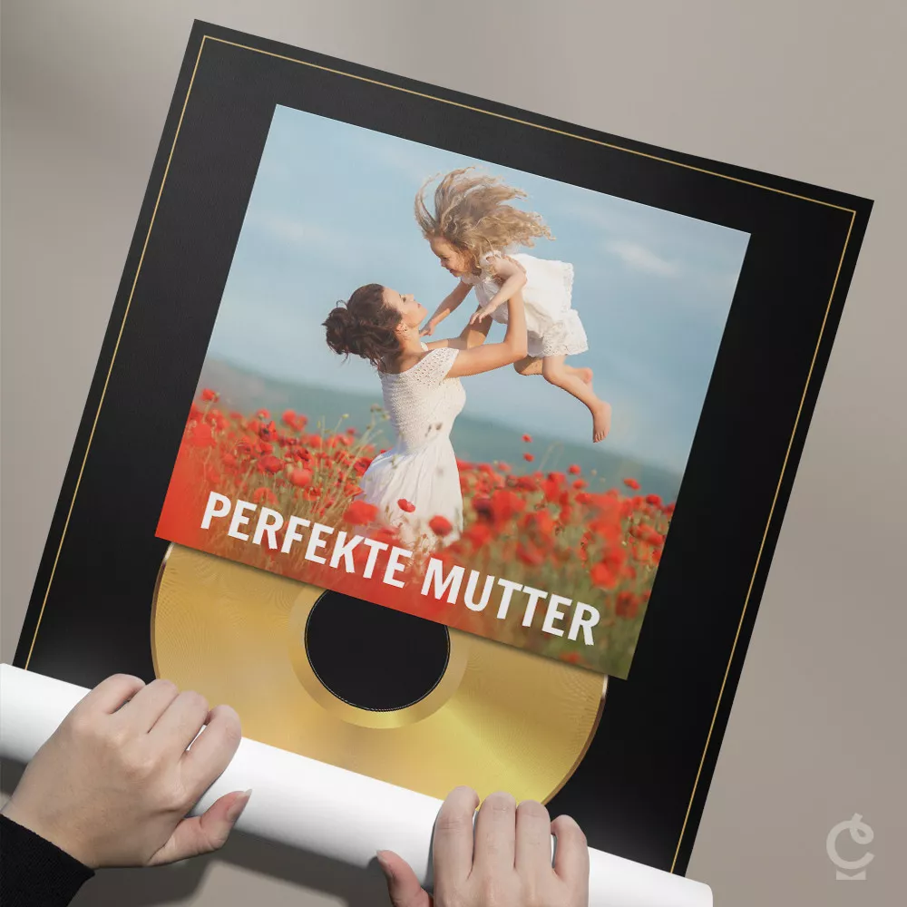 Personalisierbares Goldene Schallplatte Poster
