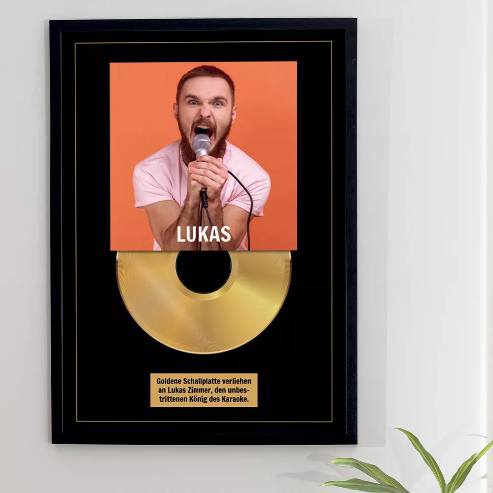 Personalisierbares Goldene Schallplatte Poster