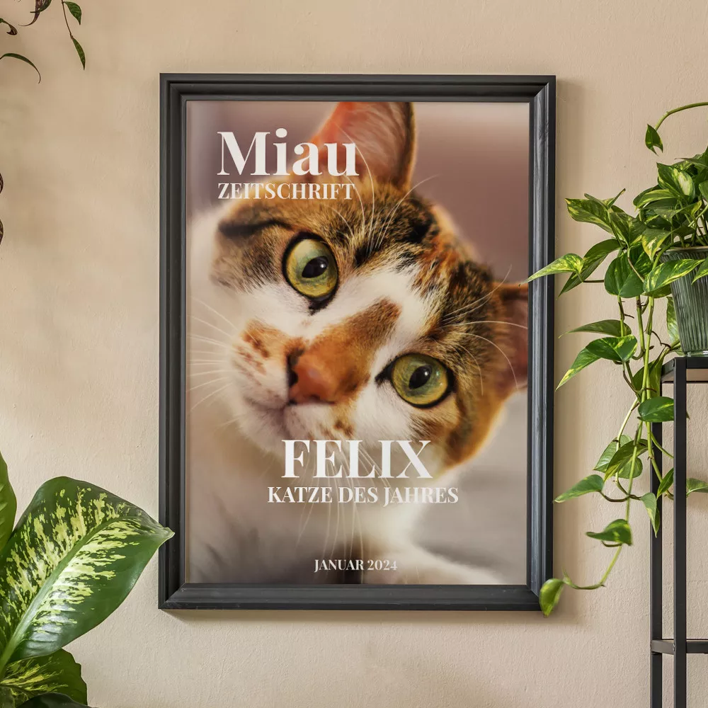 Personalisierbares Hund-und-Katze Poster