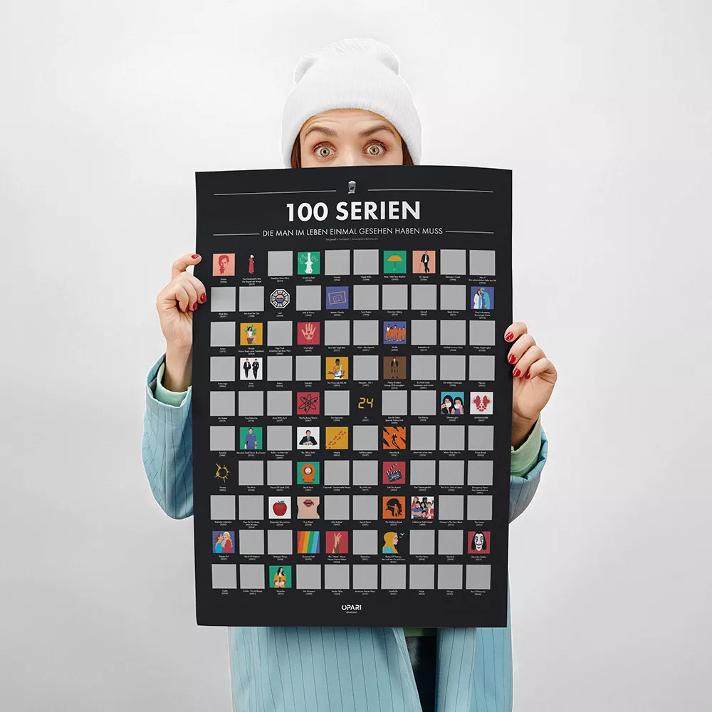 Rubbelposter 100 Serien die Man im Leben Einmal Gesehen Haben Sollte
