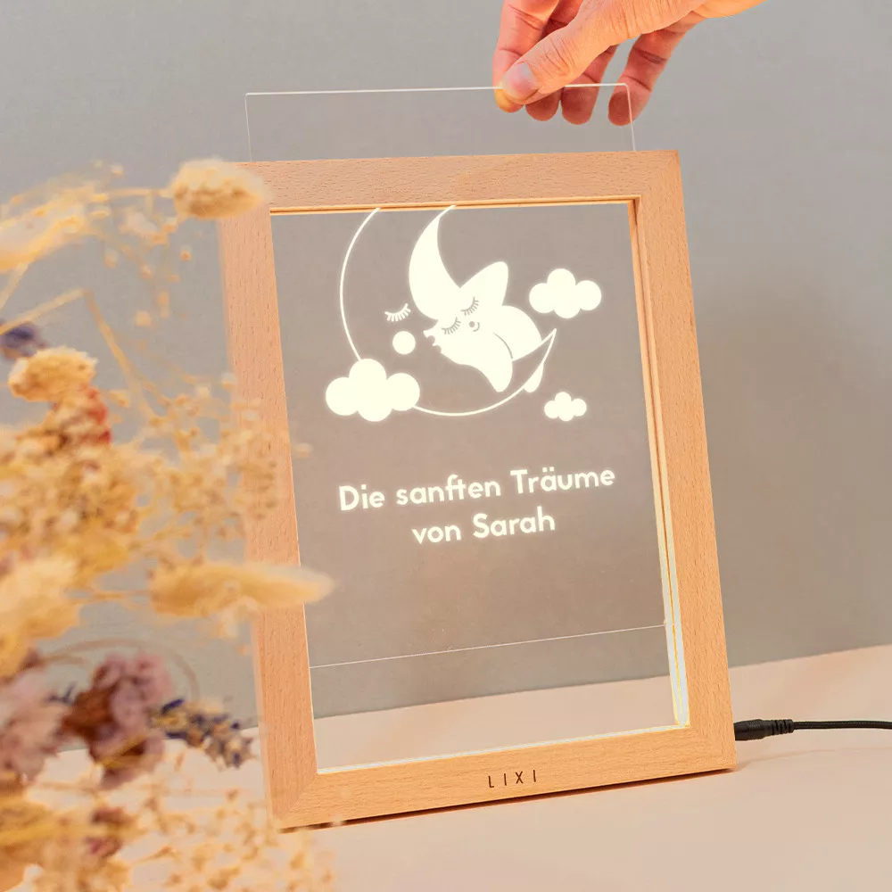 Leuchtender Rahmen Lixi Outline Nachtlicht zum Personalisieren