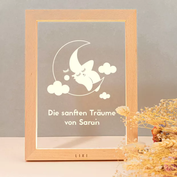 Leuchtender Rahmen Lixi Outline Nachtlicht zum Personalisieren