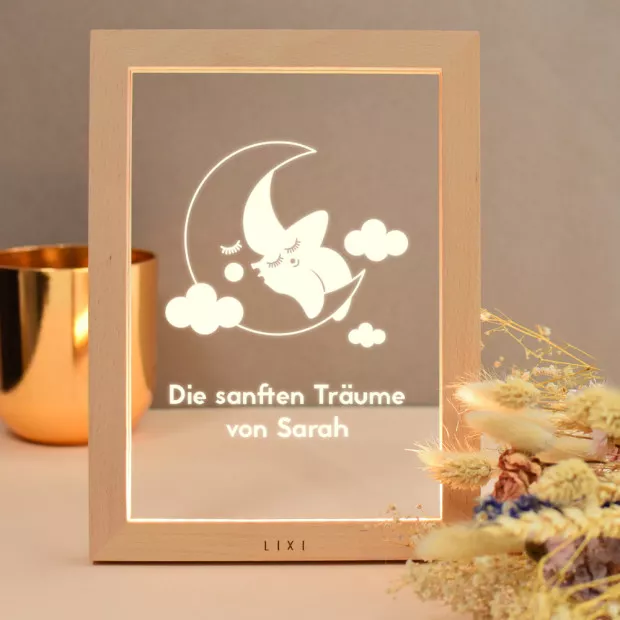 Leuchtender Rahmen Lixi Outline Nachtlicht zum Personalisieren