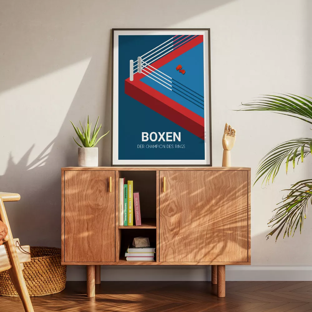 Personalisierbares Boxen Poster