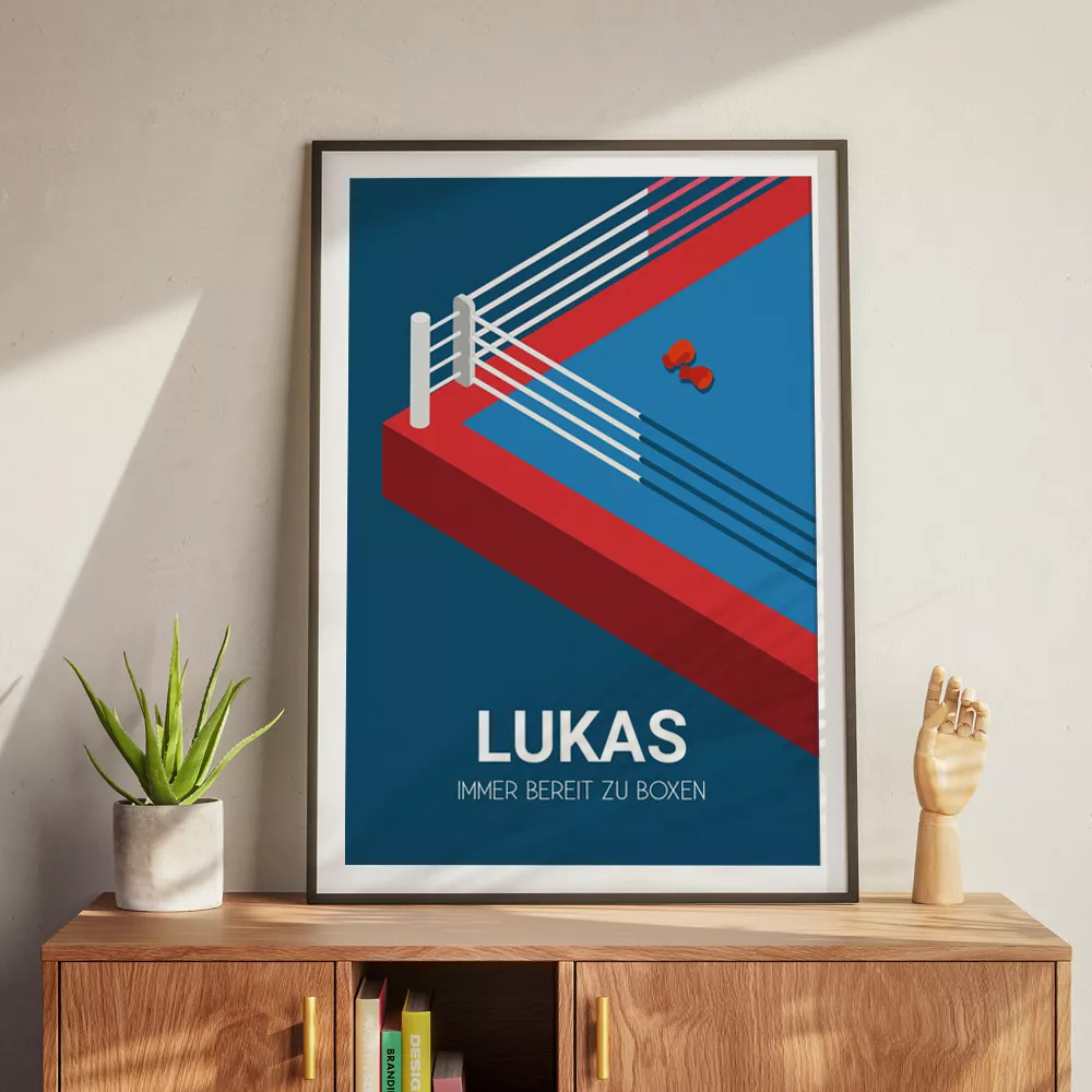Personalisierbares Boxen Poster