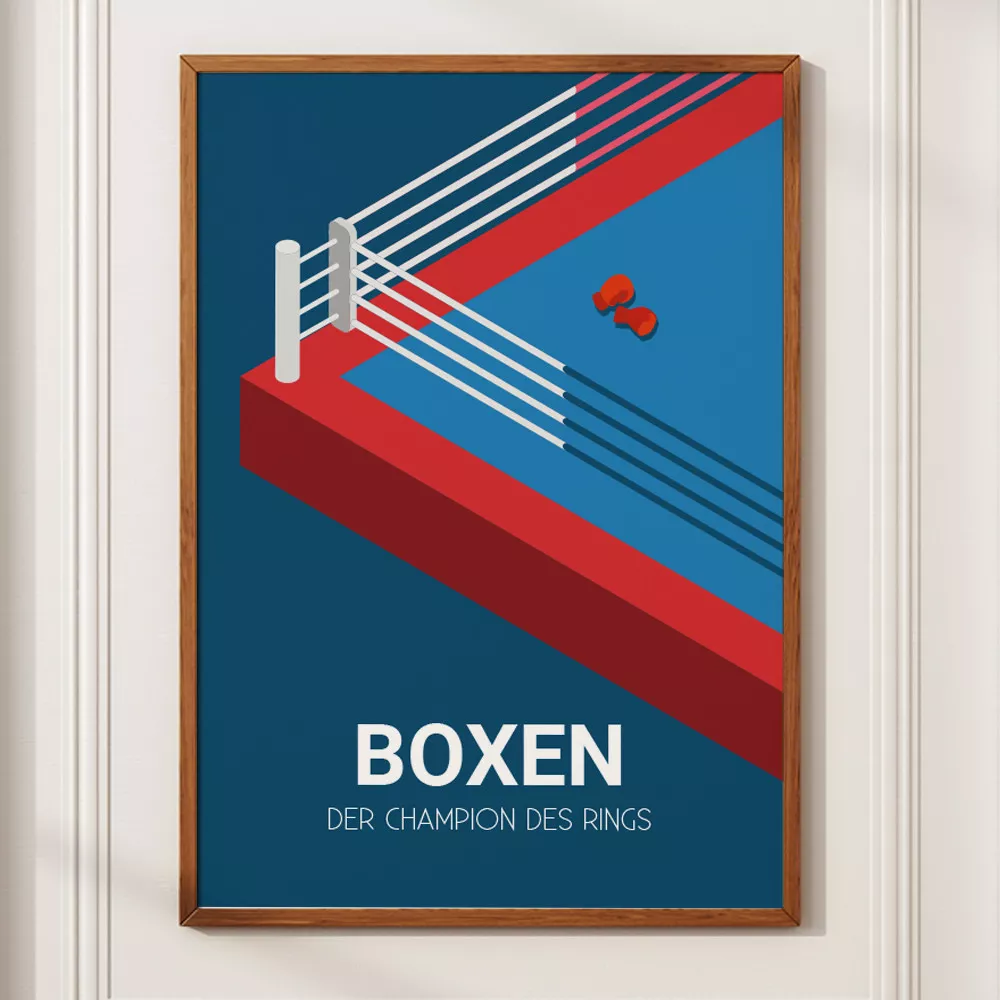 Personalisierbares Boxen Poster