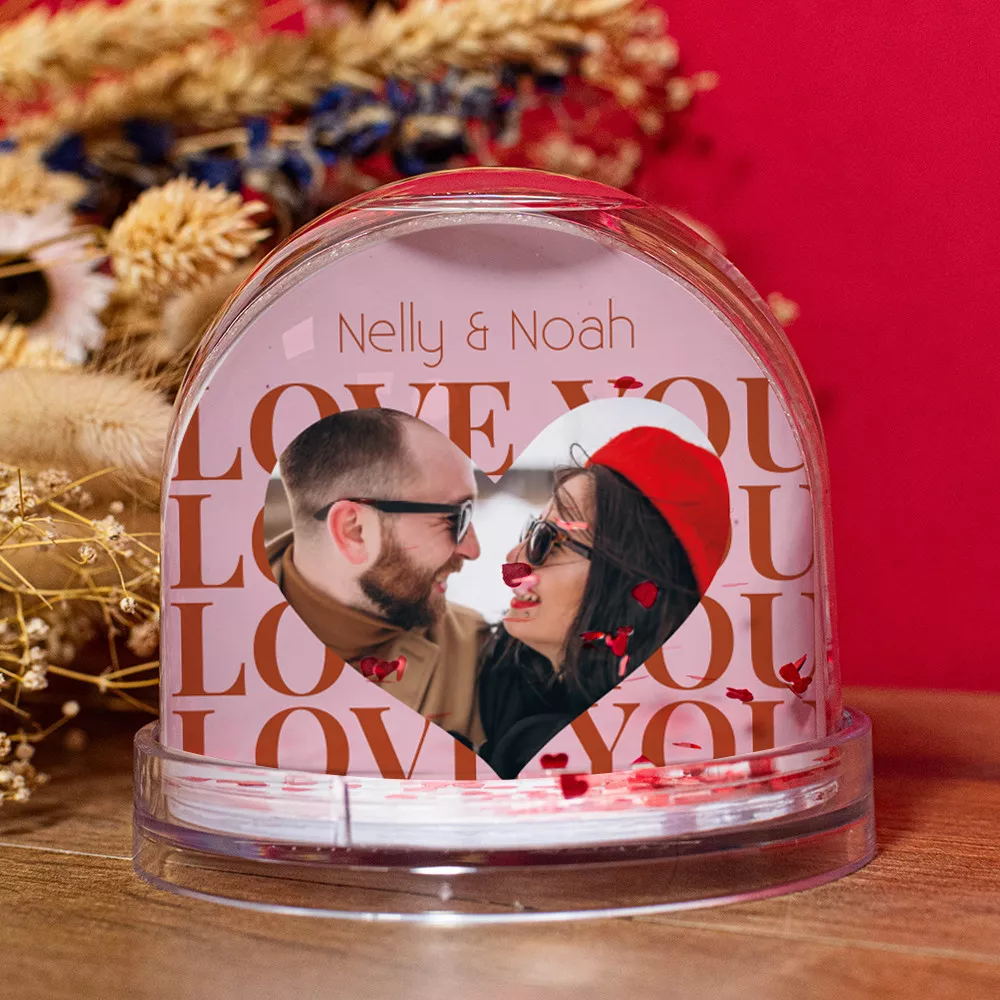 Schneekugel Love You zum Personalisieren