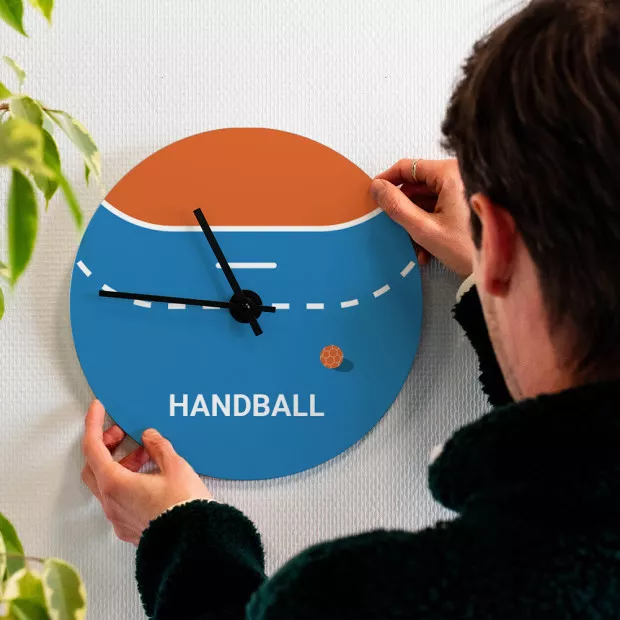 Personalisierbare Handball-Wanduhr