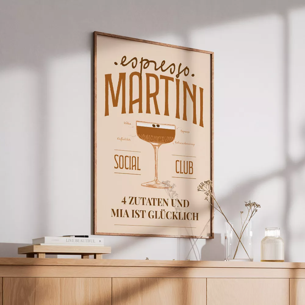 Personalisierbares Espresso-Martini Poster