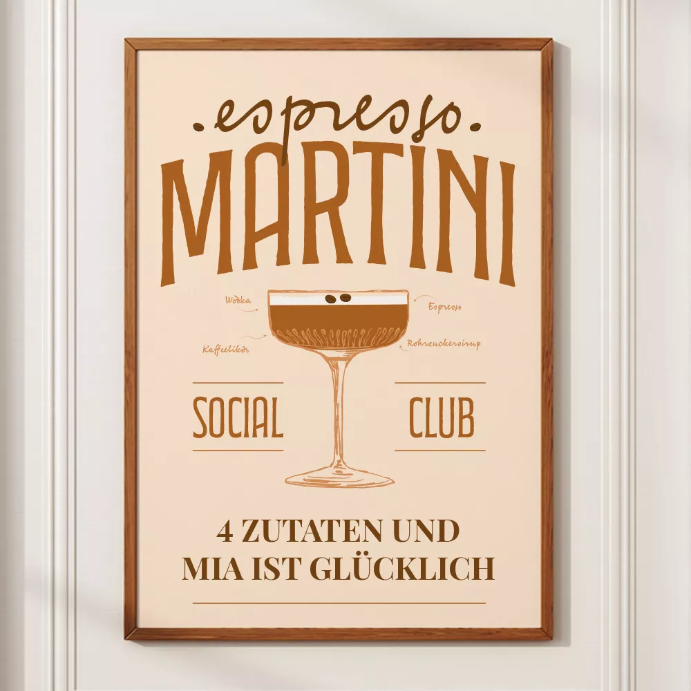 Personalisierbares Espresso-Martini Poster