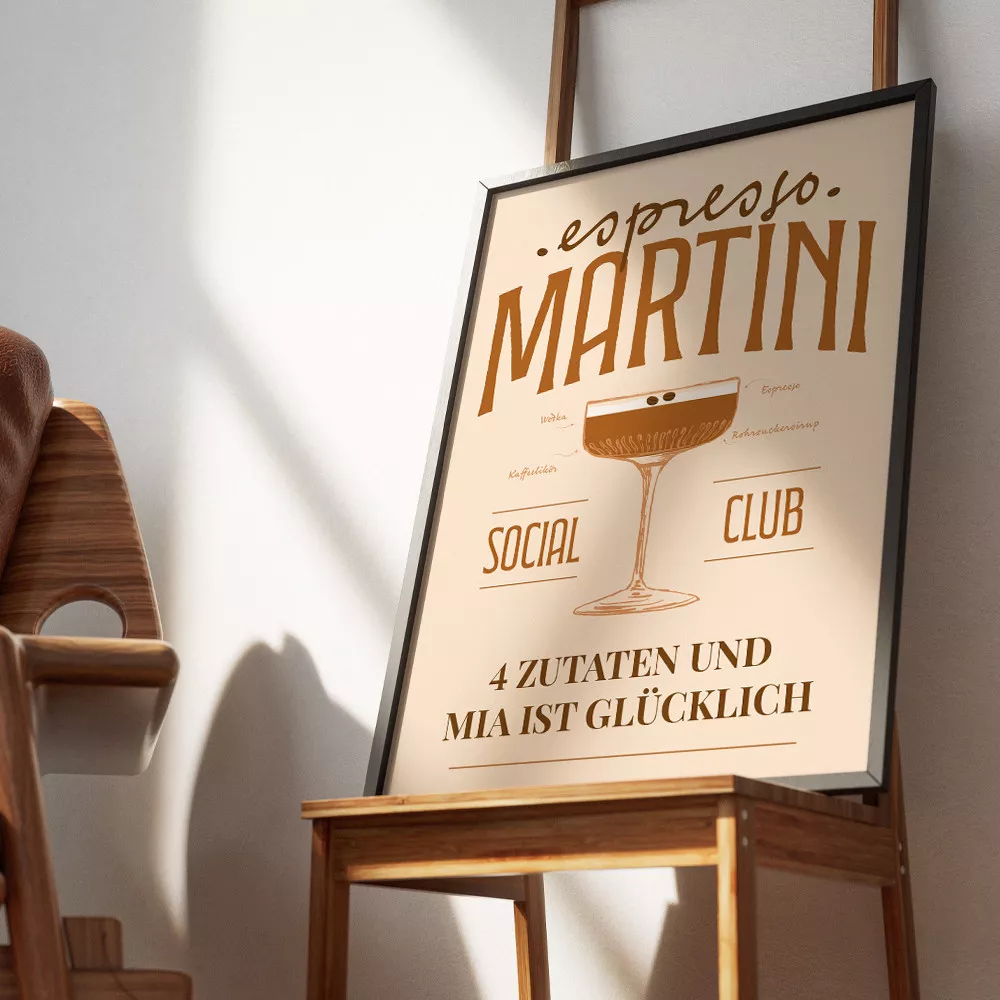 Personalisierbares Espresso-Martini Poster