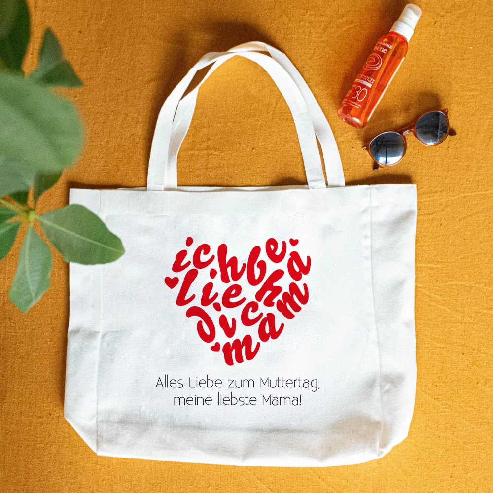 Personalisierbarer Tote Bag „Ich liebe dich, Mama“