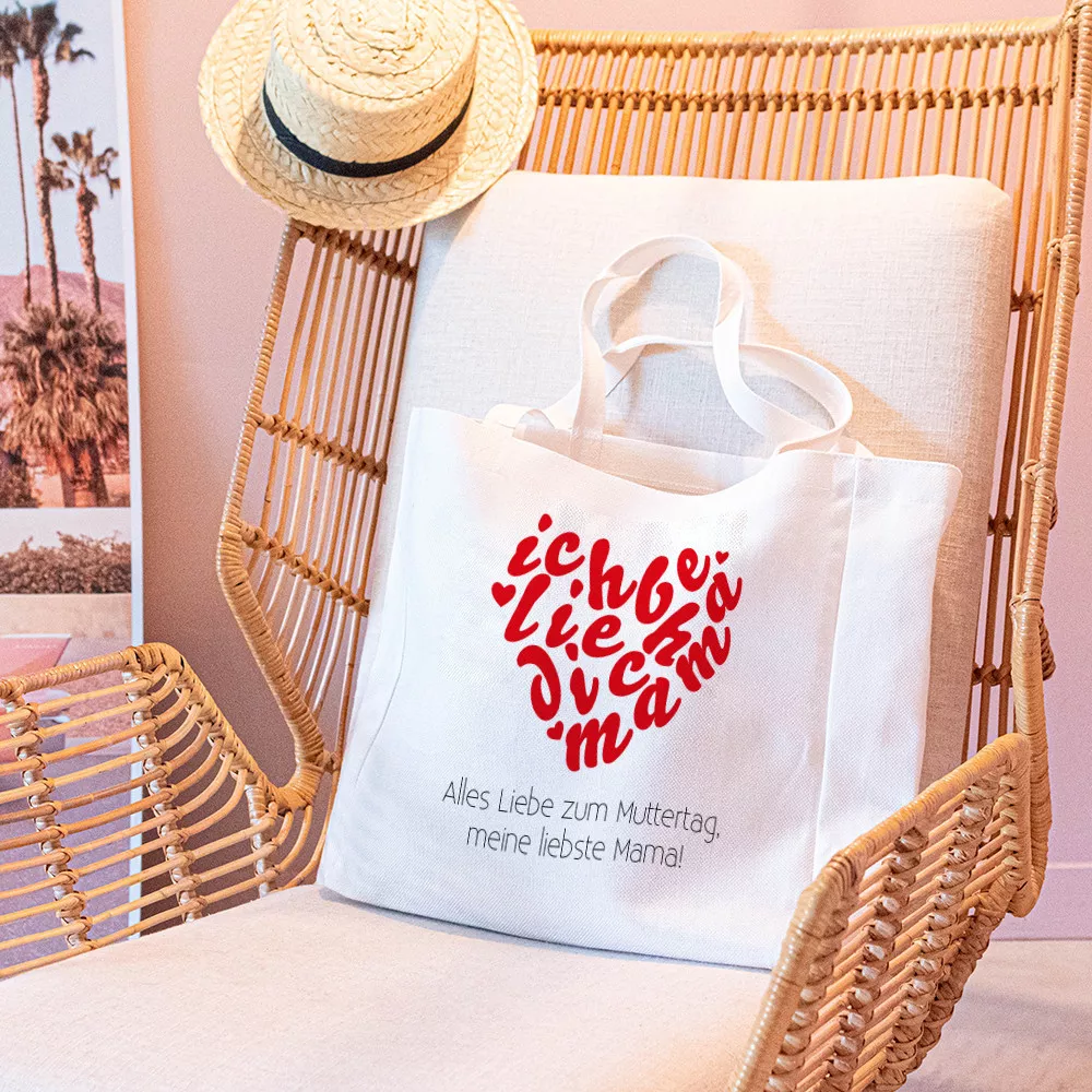 Personalisierbarer Tote Bag „Ich liebe dich, Mama“