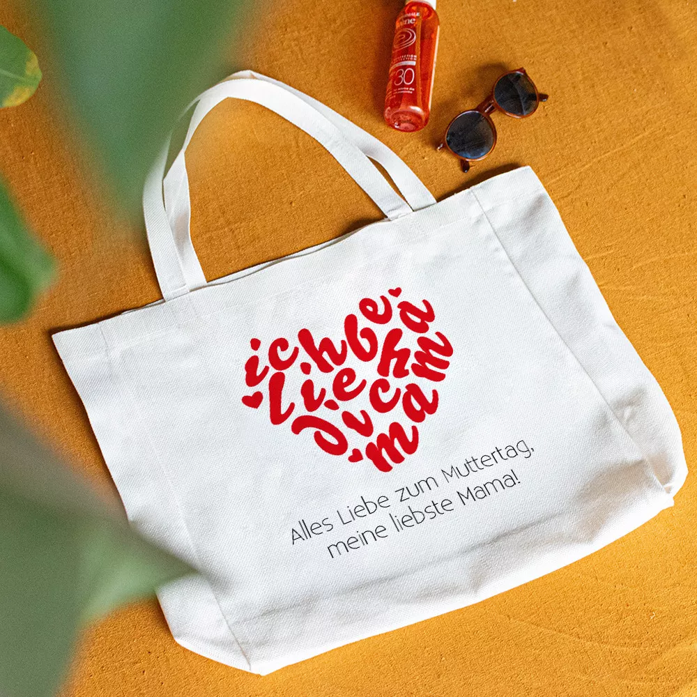 Personalisierbarer Tote Bag „Ich liebe dich, Mama“