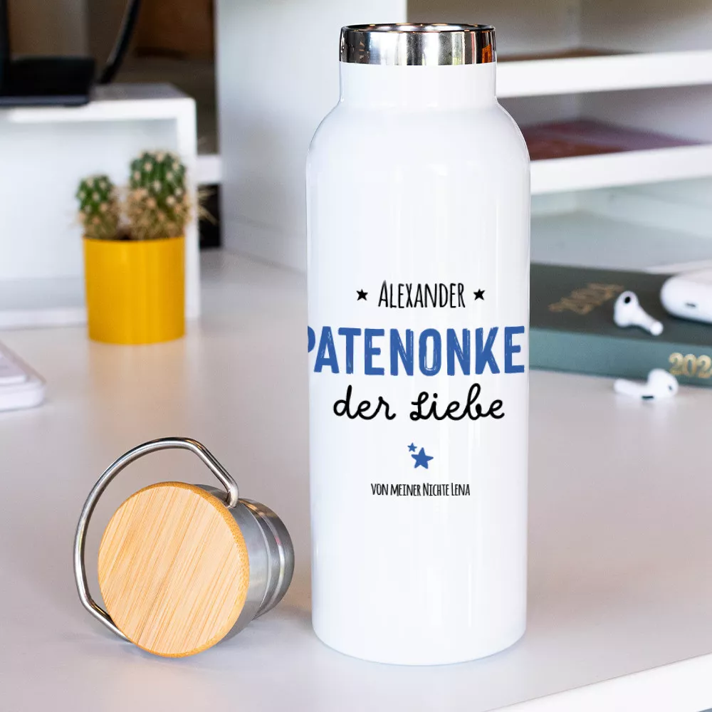 Personalisierbare Isolierflasche für den Patenonkel