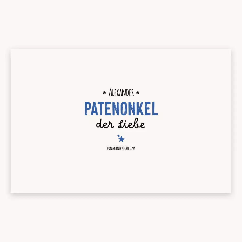 Personalisierbare Isolierflasche für den Patenonkel