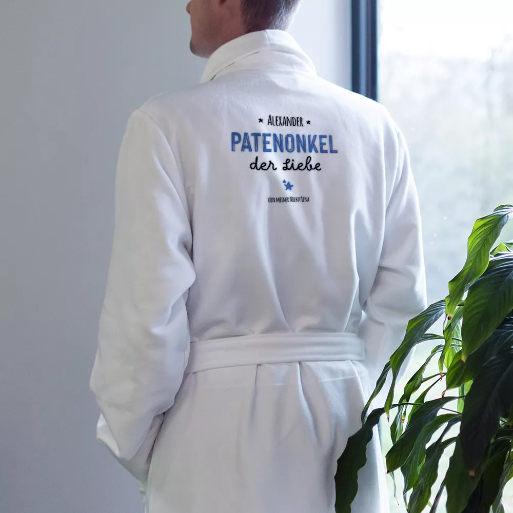 Bademantel Pate mit Personalisierung