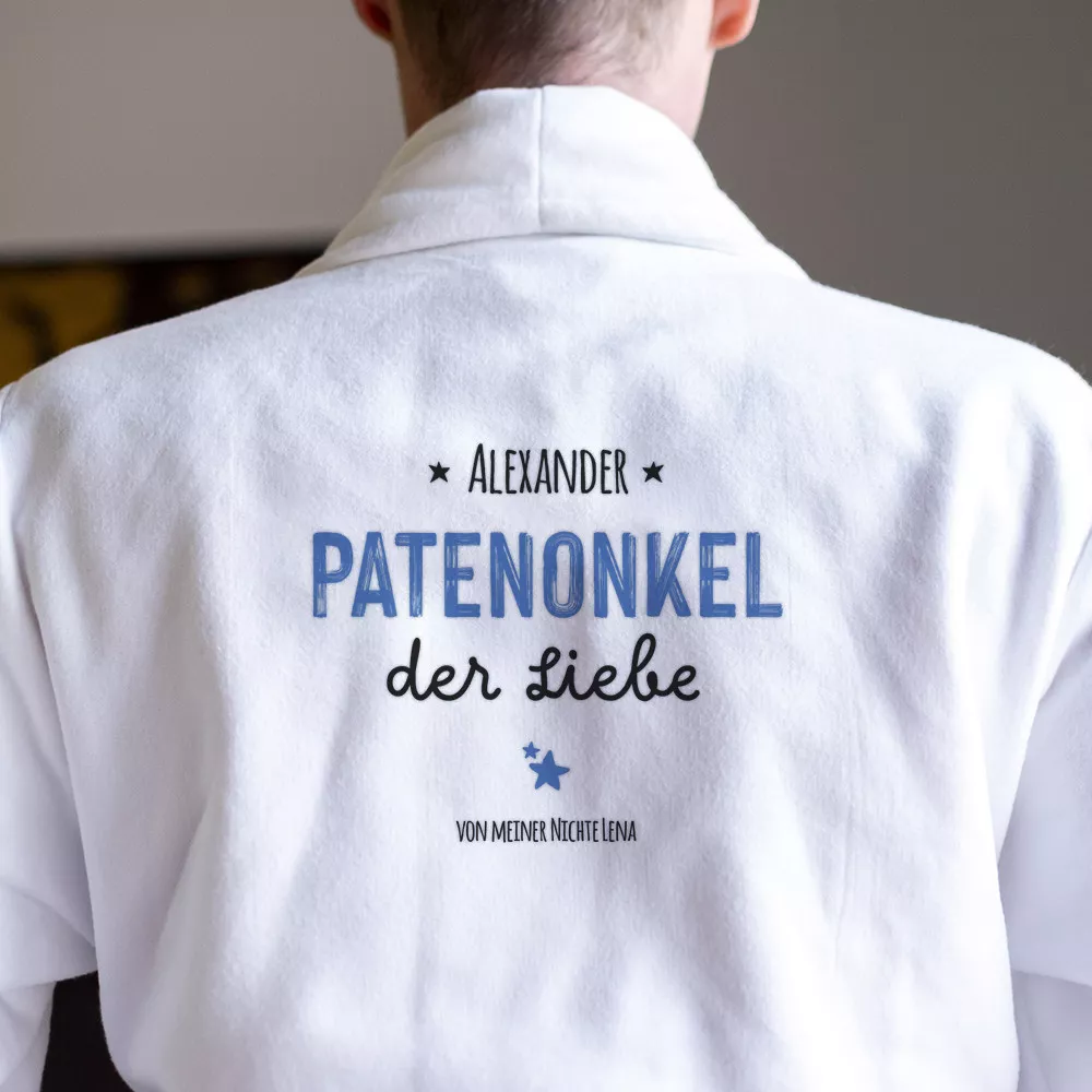 Bademantel Pate mit Personalisierung