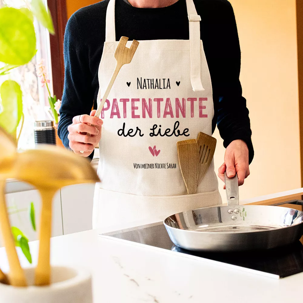 Schürze Patentante zum Personalisieren