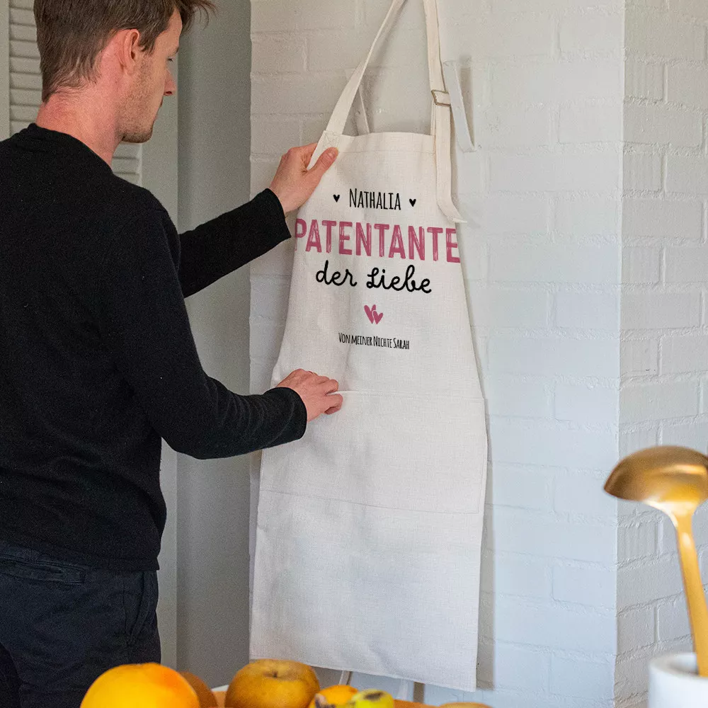 Schürze Patentante zum Personalisieren