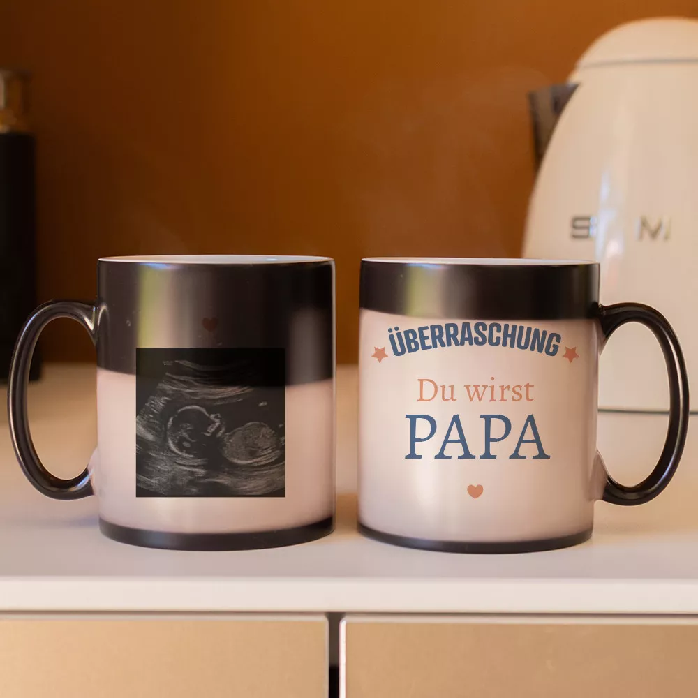 Becher mit Thermoeffekt Überraschungsankündigung zum Personalisieren