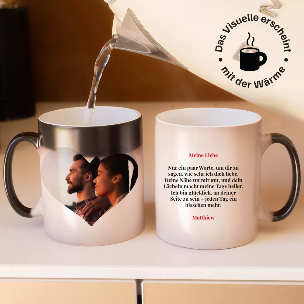Tassen-Thermoreaktives Paar Zum Personalisieren