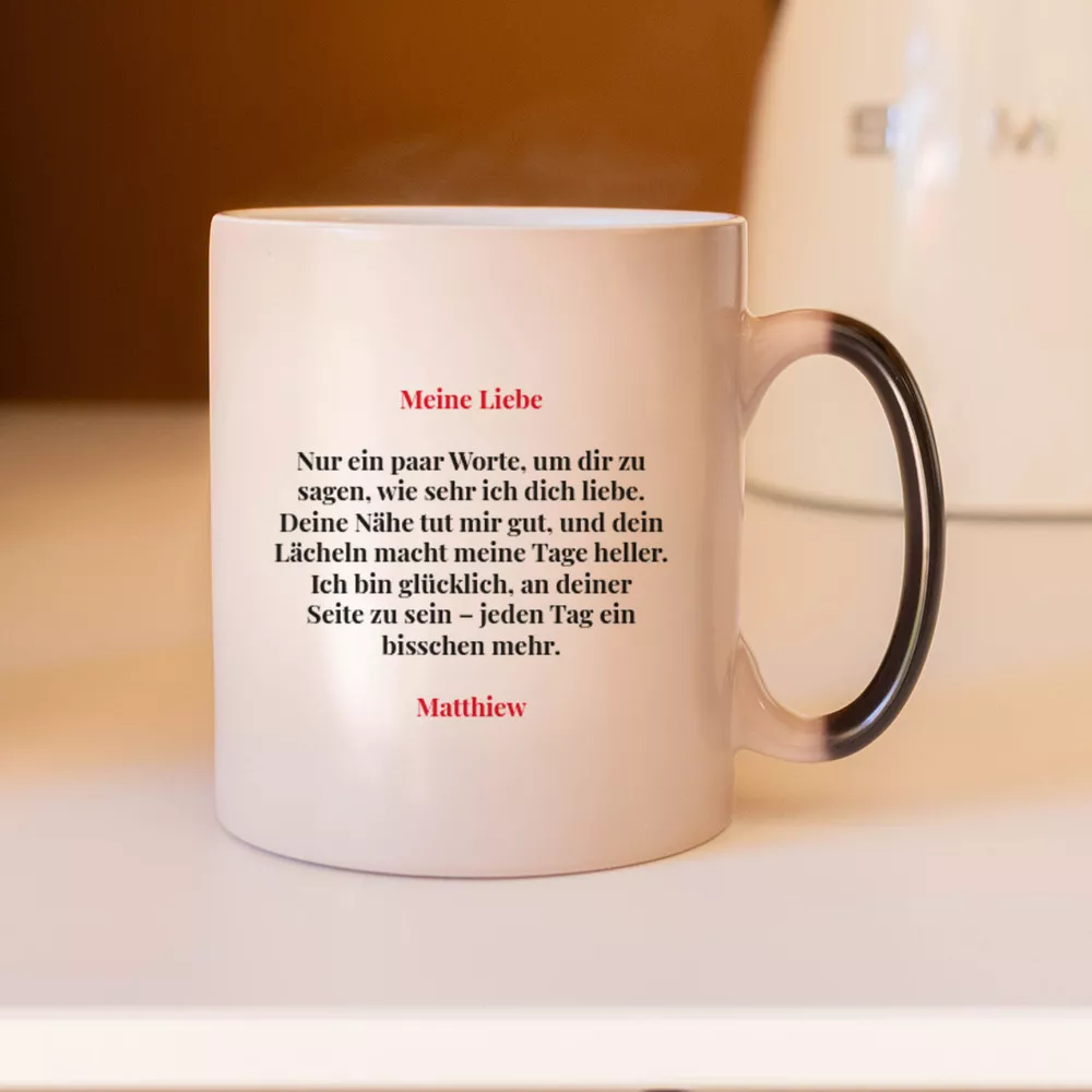 Tassen-Thermoreaktives Paar Zum Personalisieren