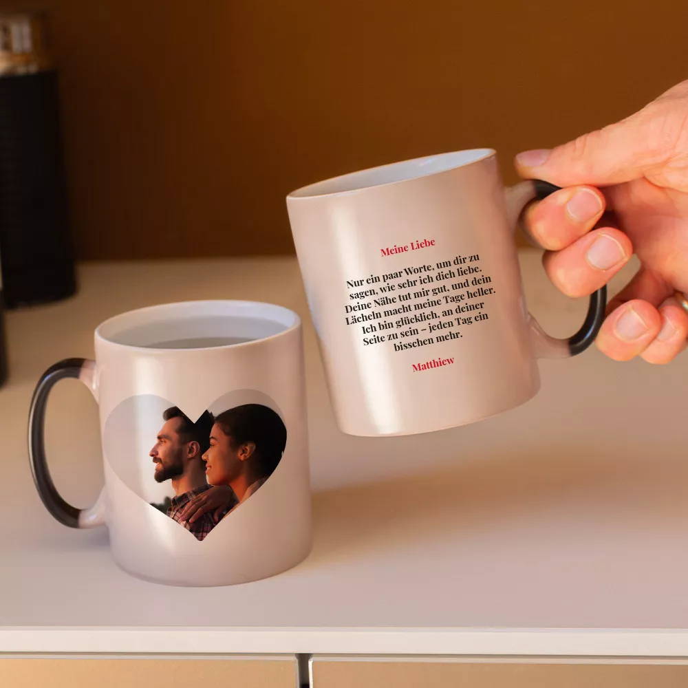 Tassen-Thermoreaktives Paar Zum Personalisieren