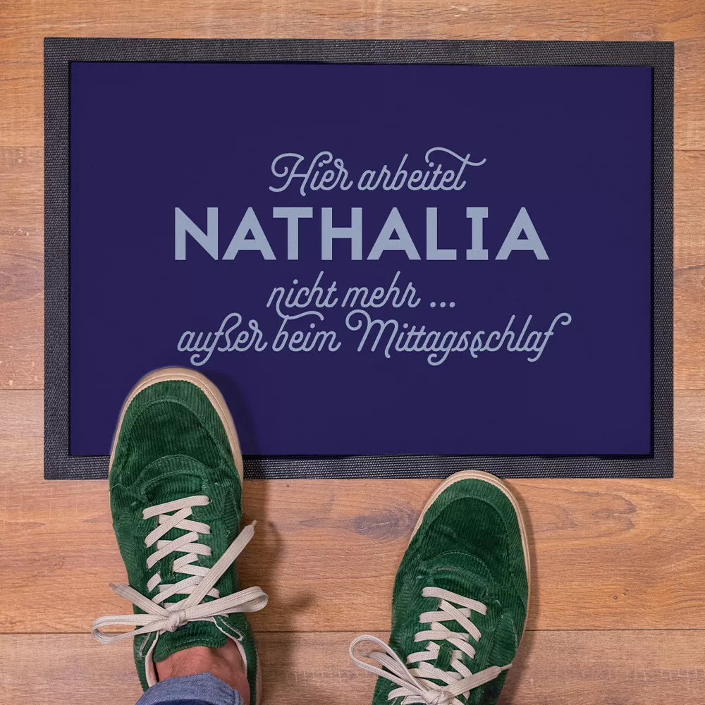 Ruhestand Fußmatte Personalisierbar