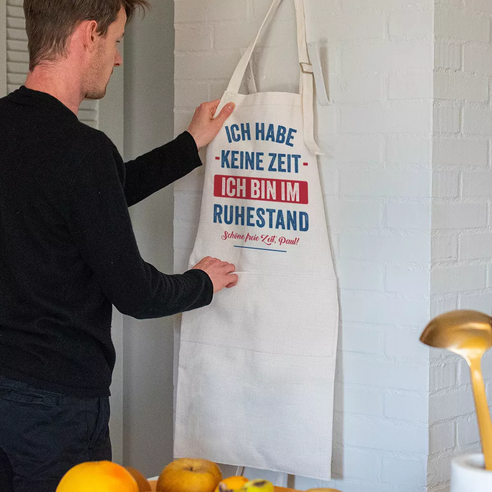 Rentner-Schürze zum Personalisieren