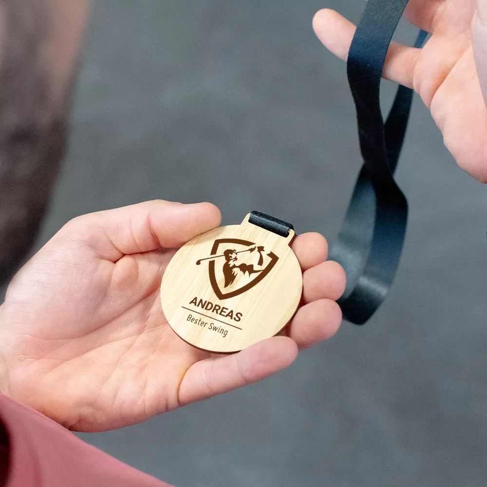 Holz Golfmedaille zum Personalisieren