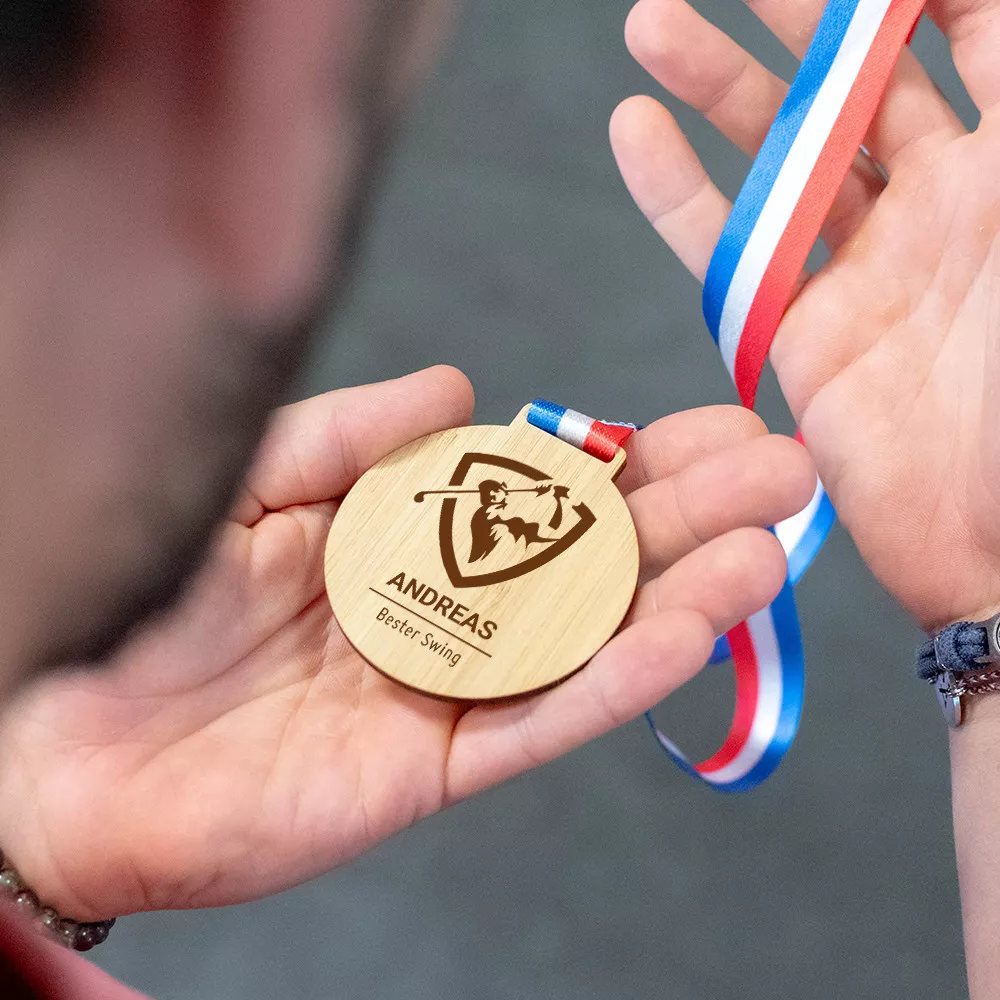 Holz Golfmedaille zum Personalisieren