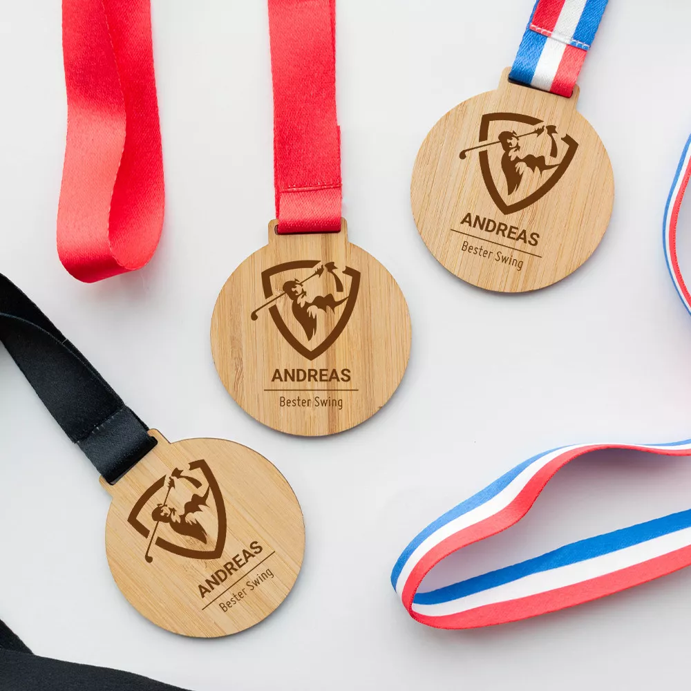 Holz Golfmedaille zum Personalisieren