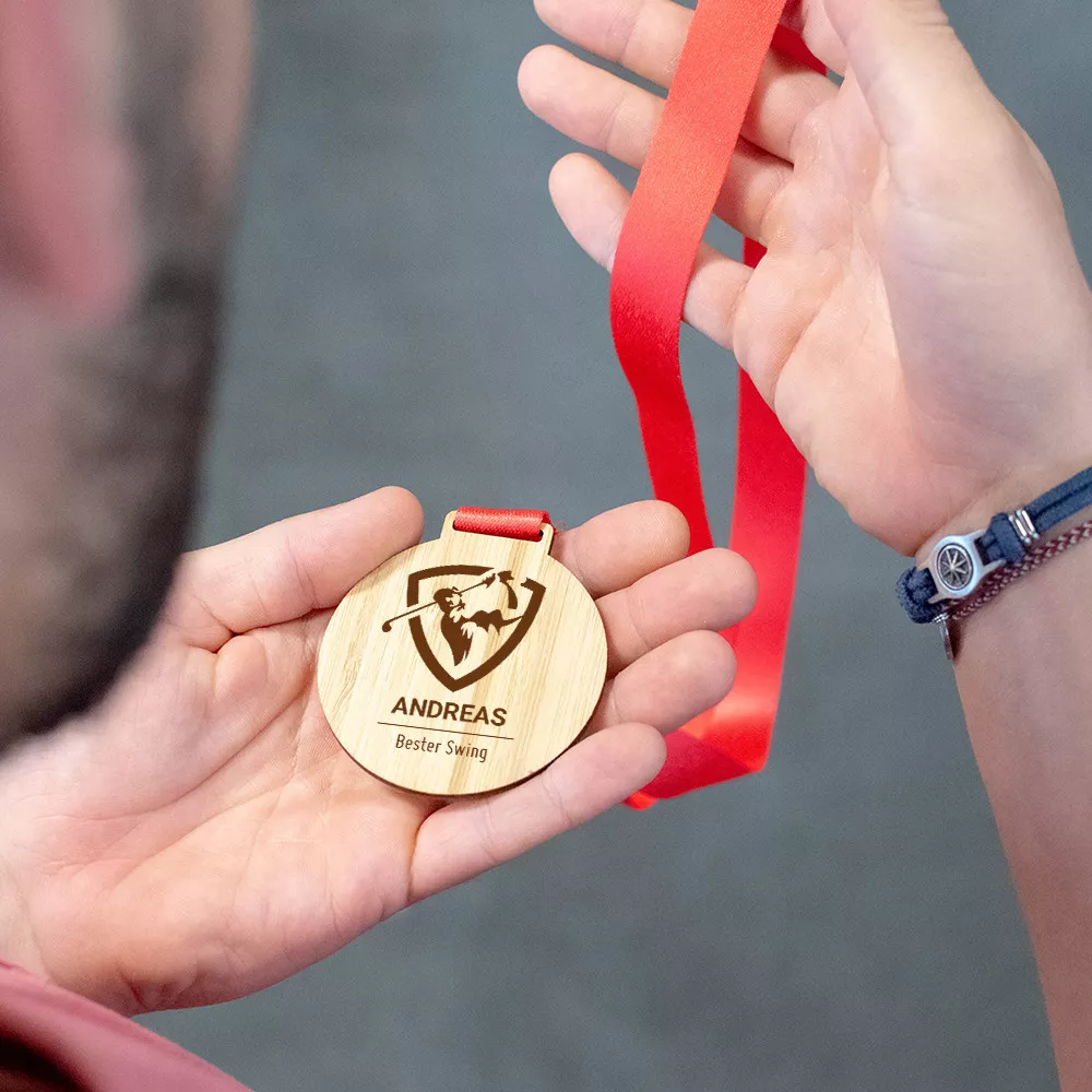 Holz Golfmedaille zum Personalisieren