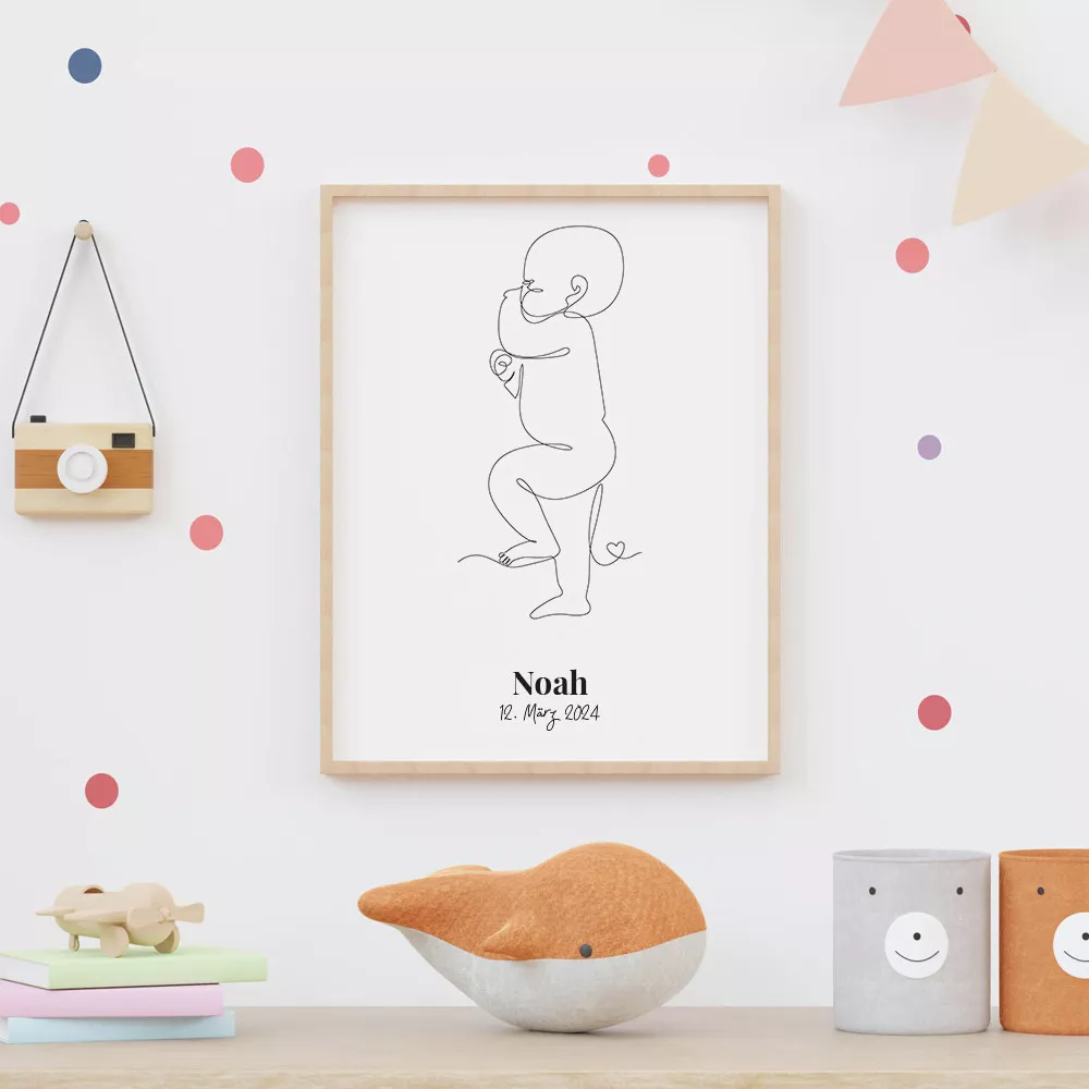 Personalisierbares Baby Poster