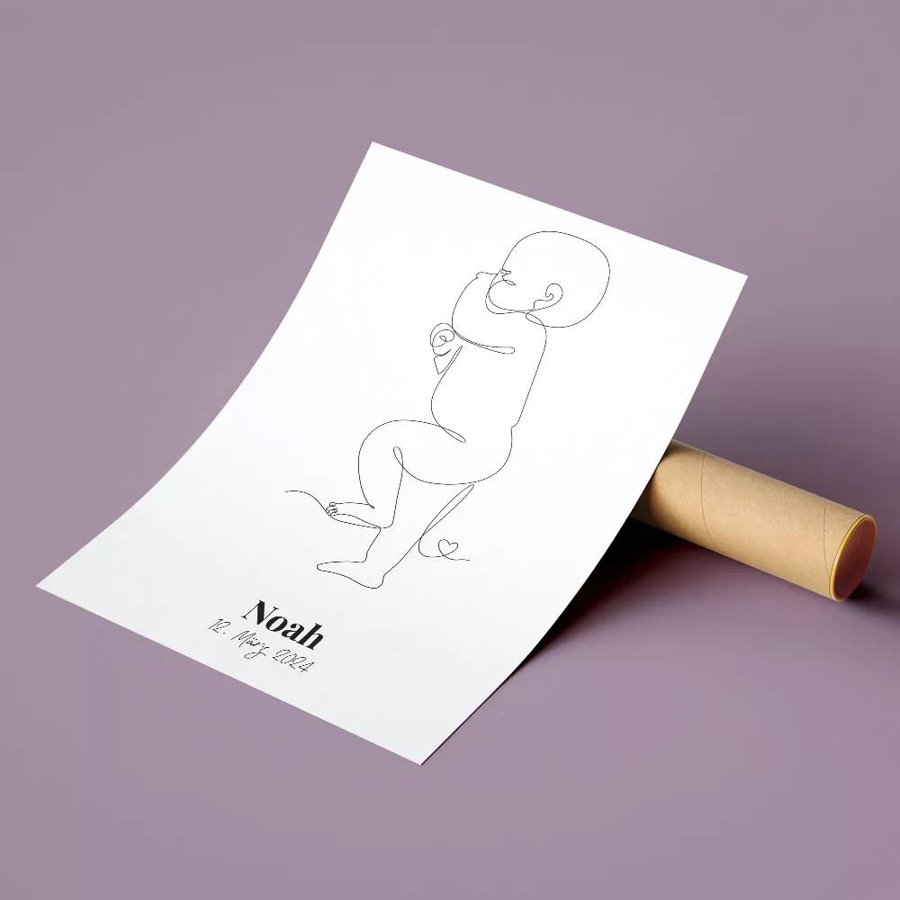 Personalisierbares Baby Poster