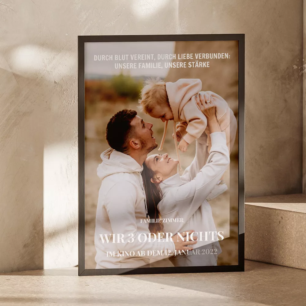 Personalisierbares Filmplakat