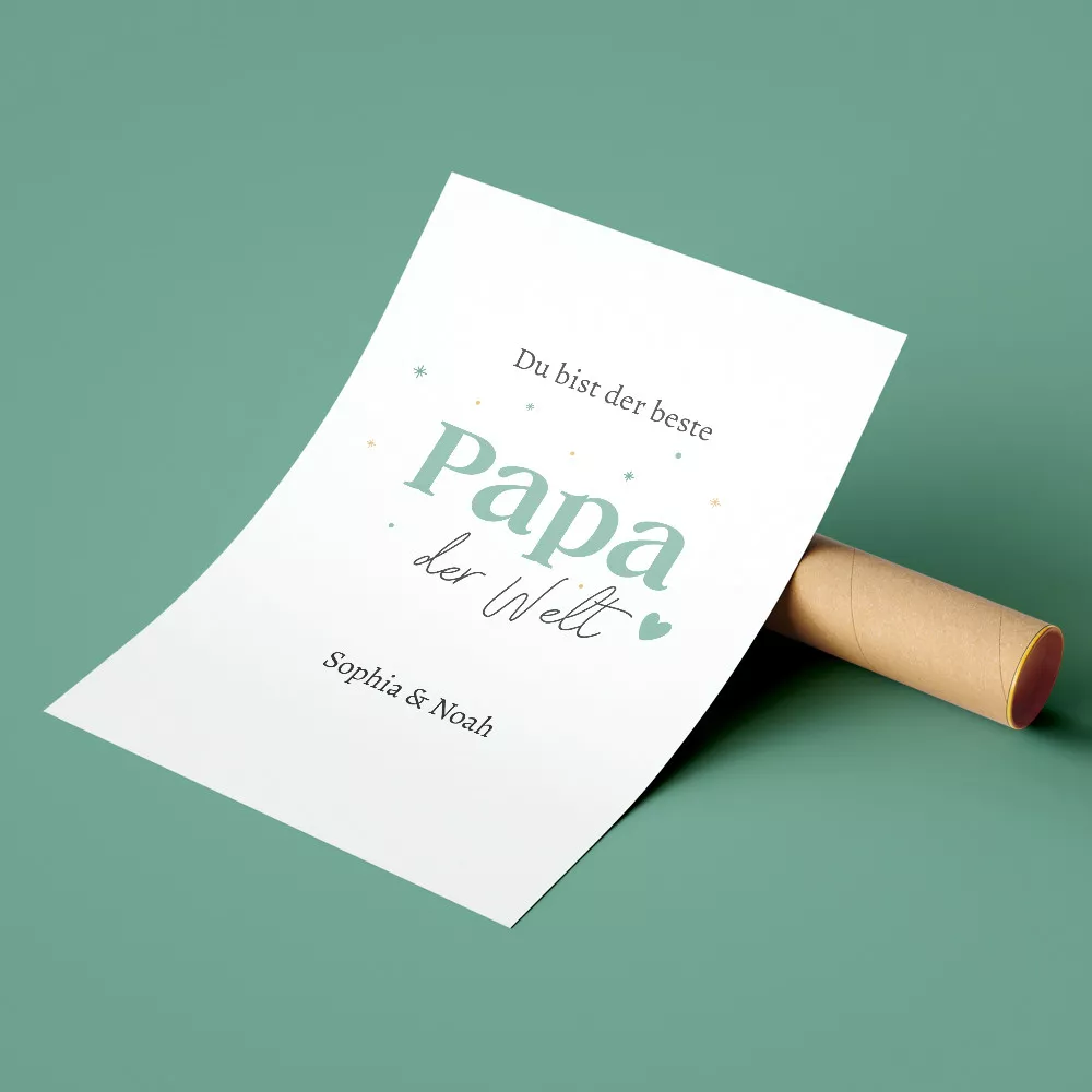 Personalisierbares Papa Poster