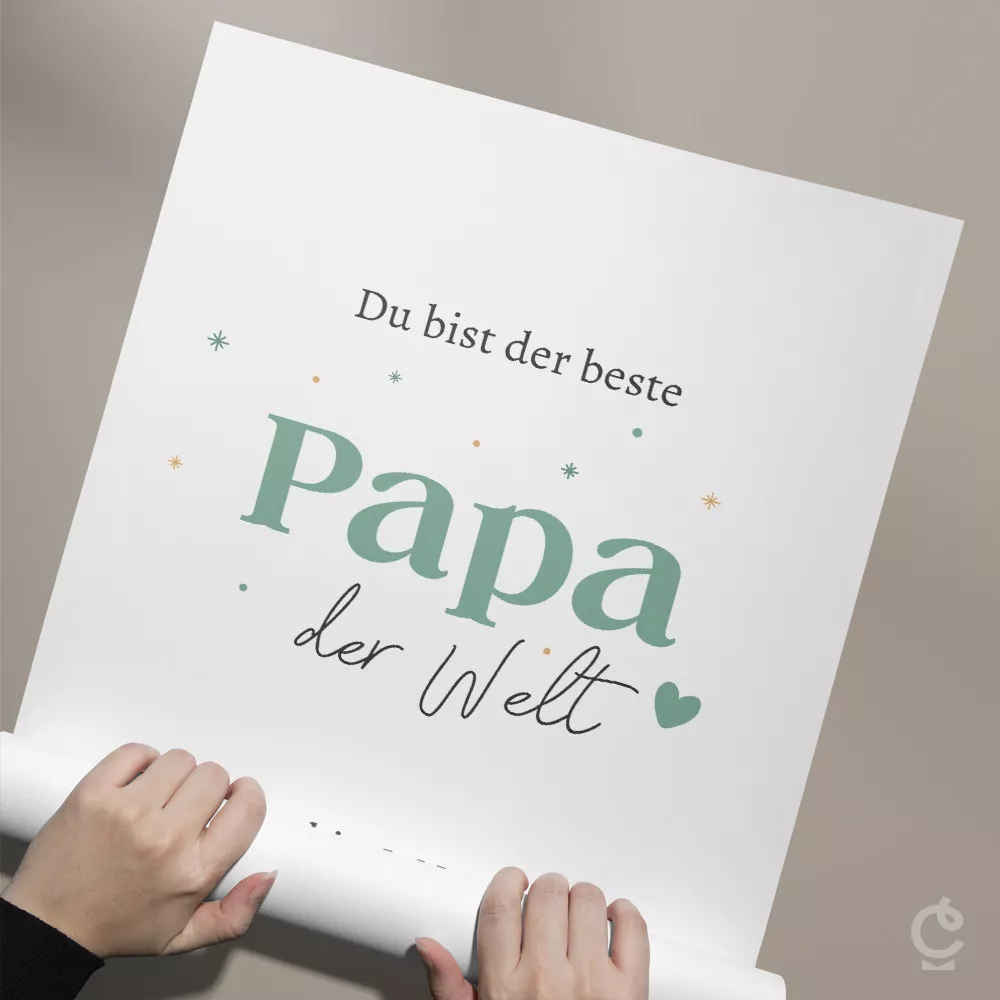 Personalisierbares Papa Poster