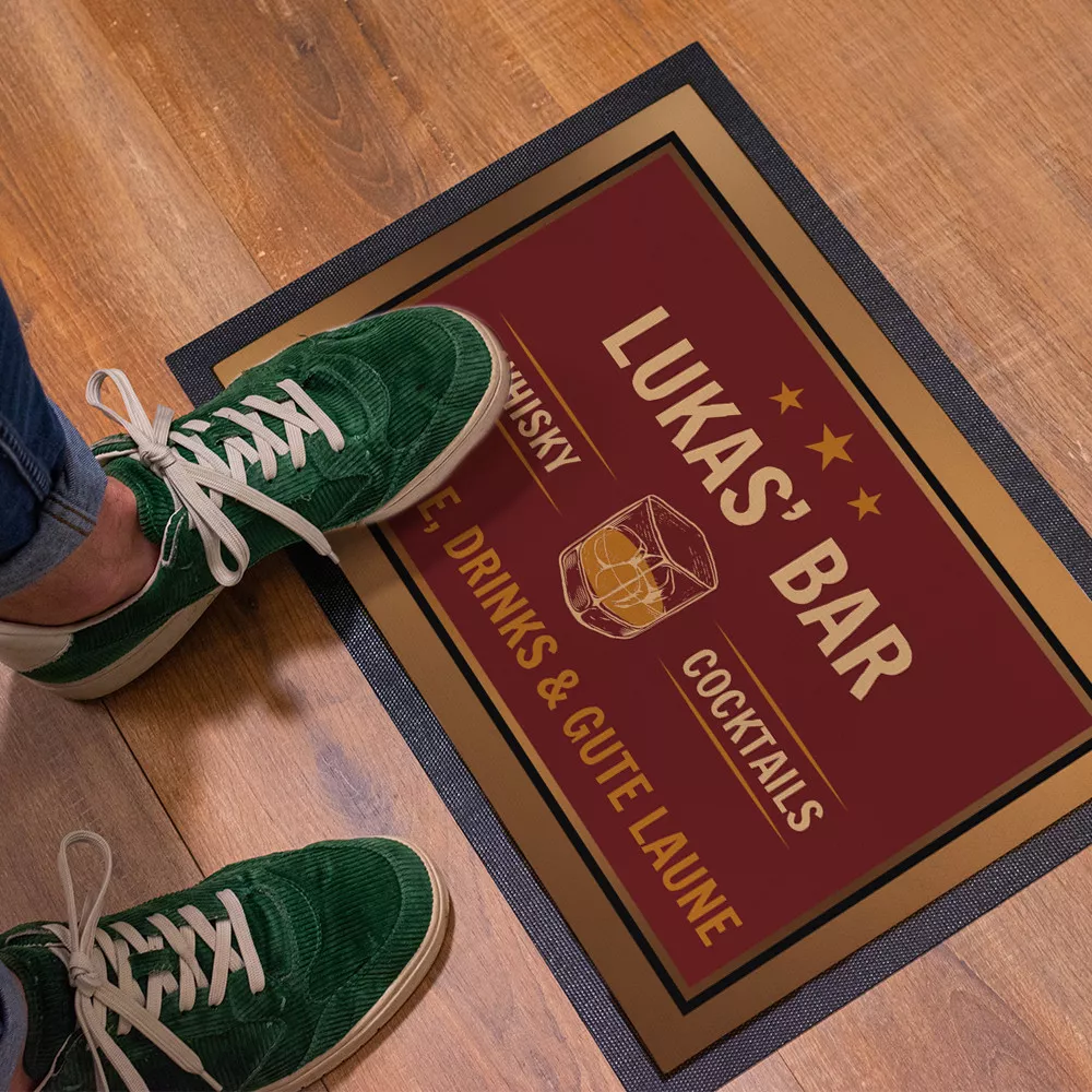 Personalisierbare Fußmatte „Whisky-Bar“