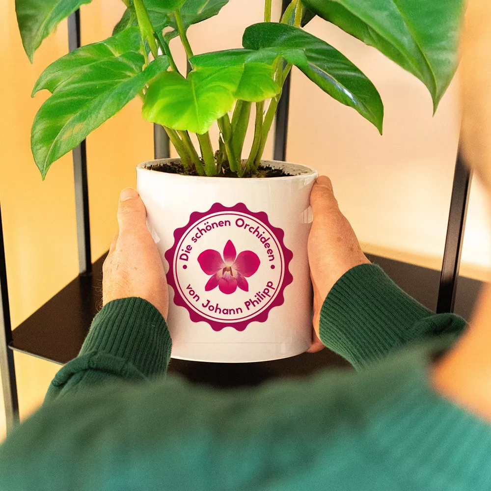 Personalisierbarer Orchideen-Blumentopf