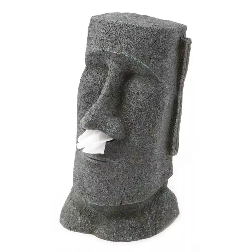 Moai Taschentuchspender en résine