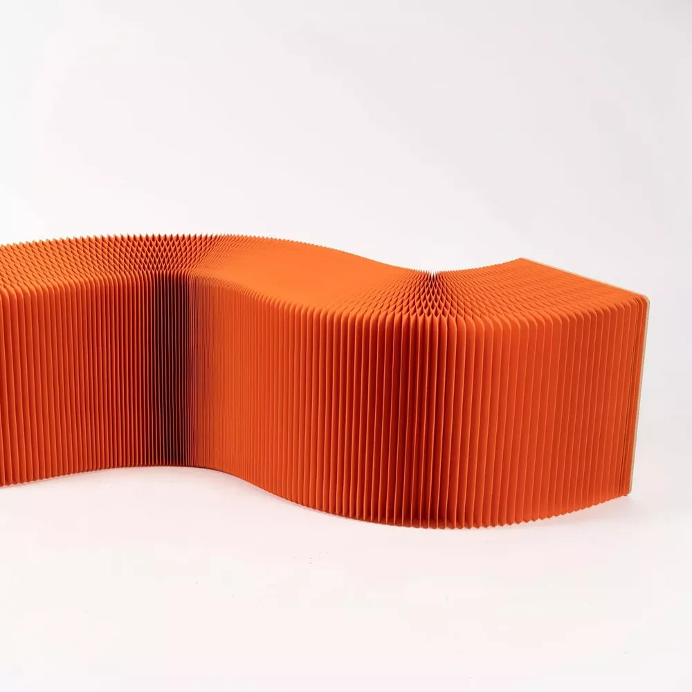 Faltbare Kraftpapier-Bank 150 cm Orange