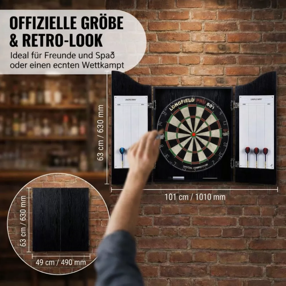 Dartscheiben Schrank aus Holz