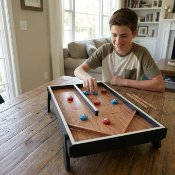 Tischspiel „Reversible Speed Hockey & Shuffle Game“