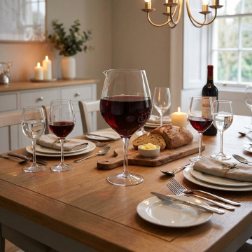 Weinkaraffe aus Glas in Übergröße