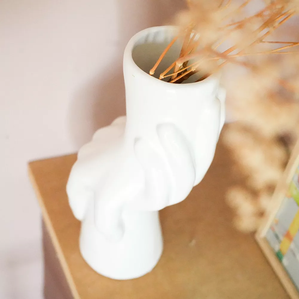 Vase Zwei Hände Die Florale Union