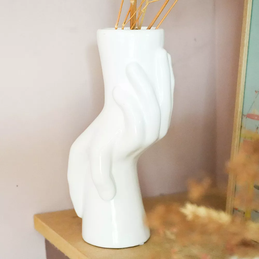Vase Zwei Hände Die Florale Union