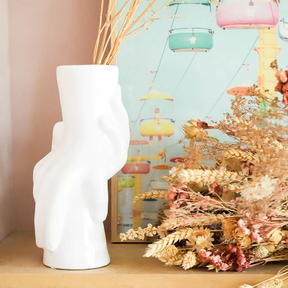 Vase Zwei Hände Die Florale Union