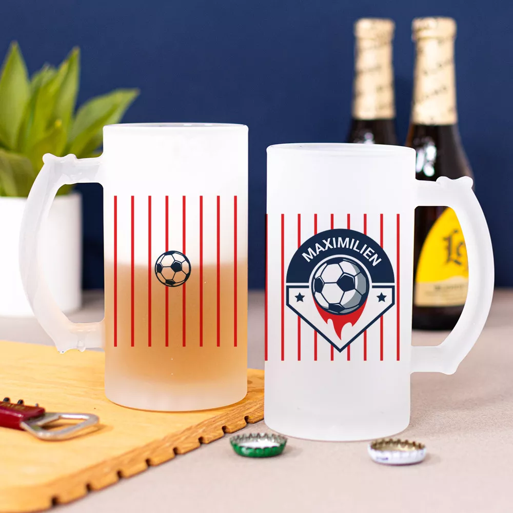 Bierkrug Fußball zum Personalisieren